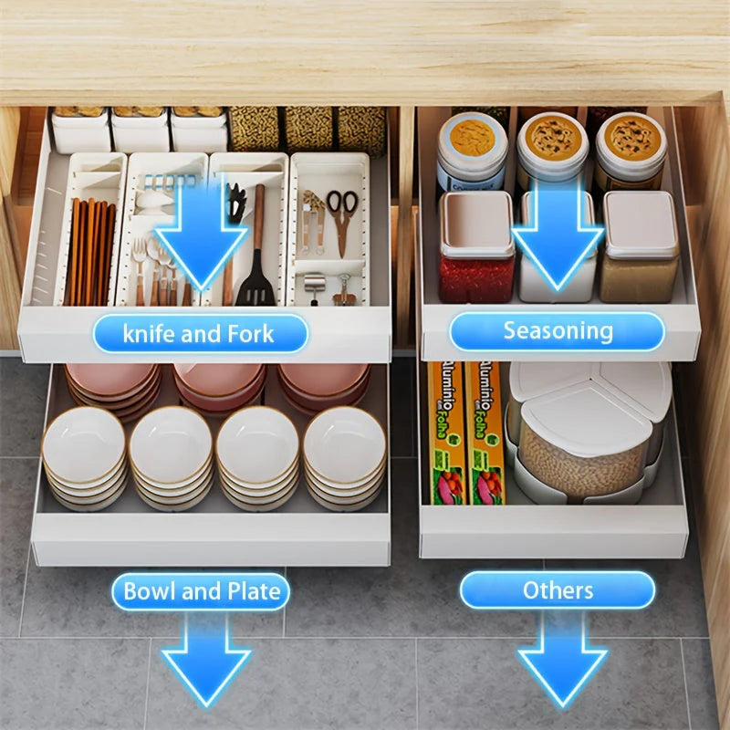 Syntel™ Lina Ultra-Glide Pull-Out Kitchen Cabinet Organiser